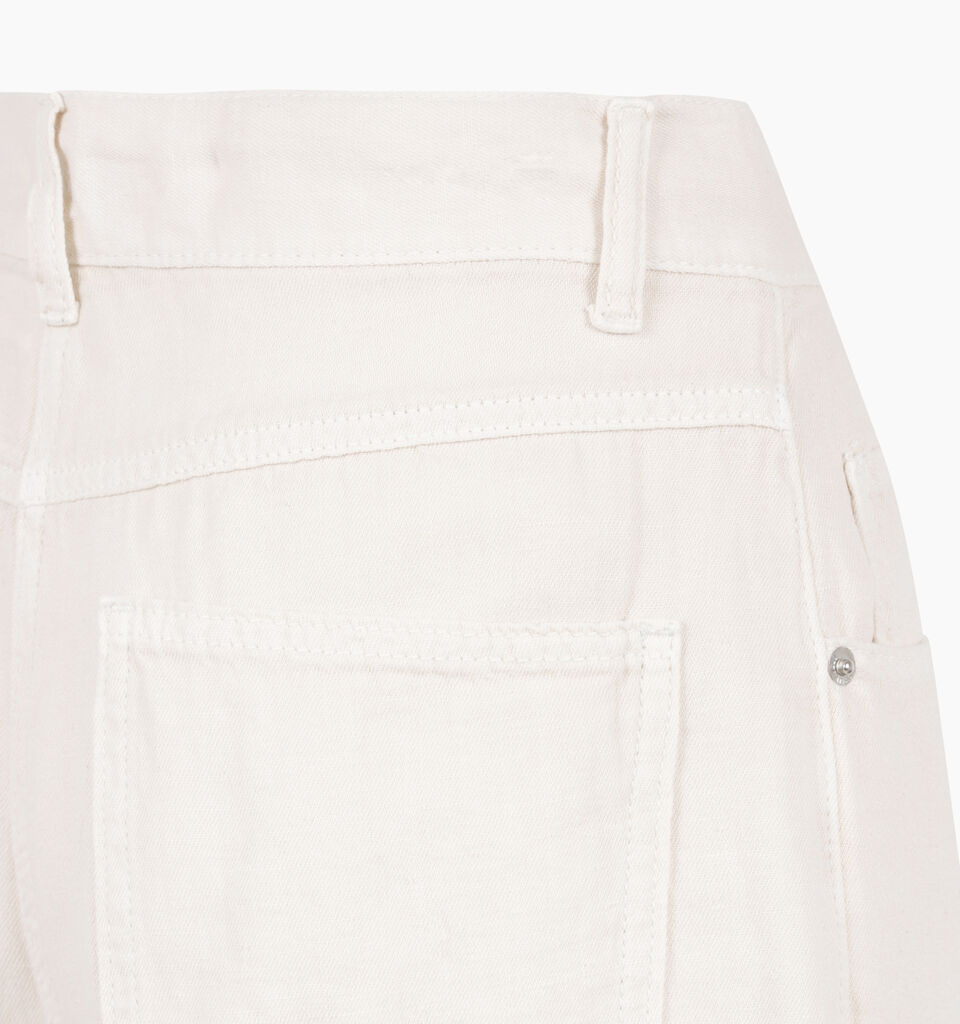 Bermuda cargo in denim  - sisley k pantaloncini jeans - Bianco Panna | Sisley K image number 4